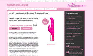 Ann Summers - G-Pulse Microsite