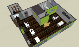 3D Shop Floor Render